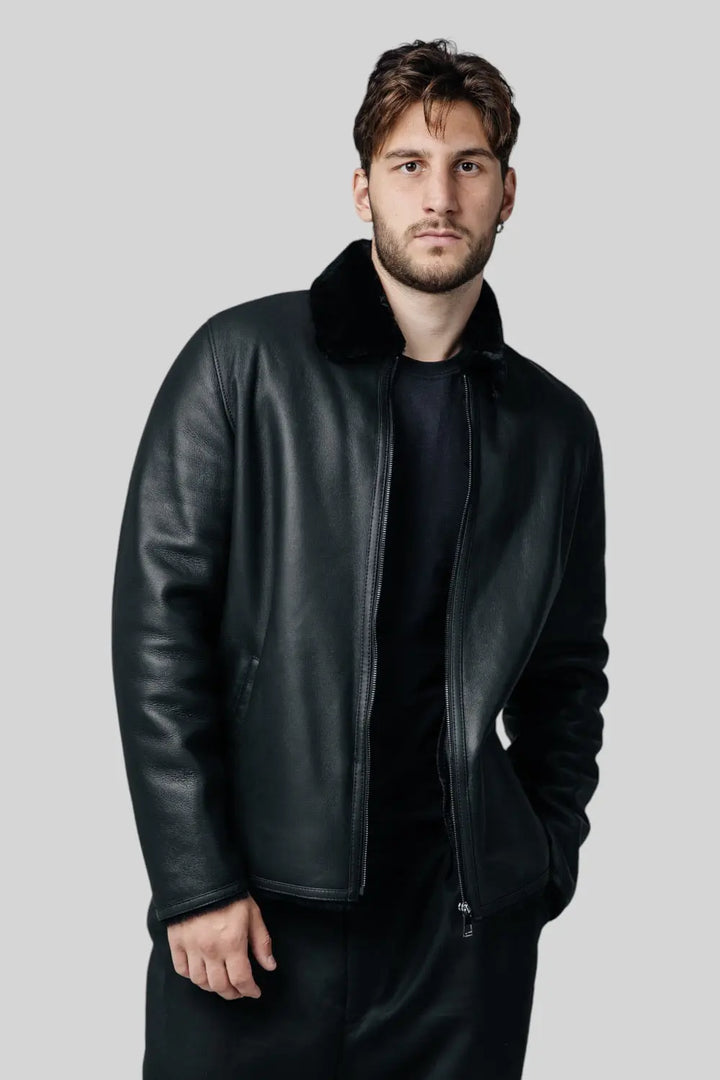 Armand Sheepskin Leather Jacket Spellezo