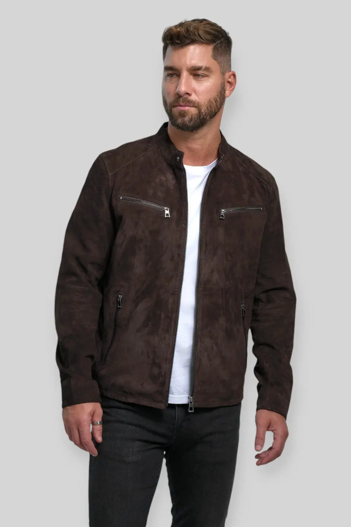 Claudio Suede Leather Jacket Spellezo