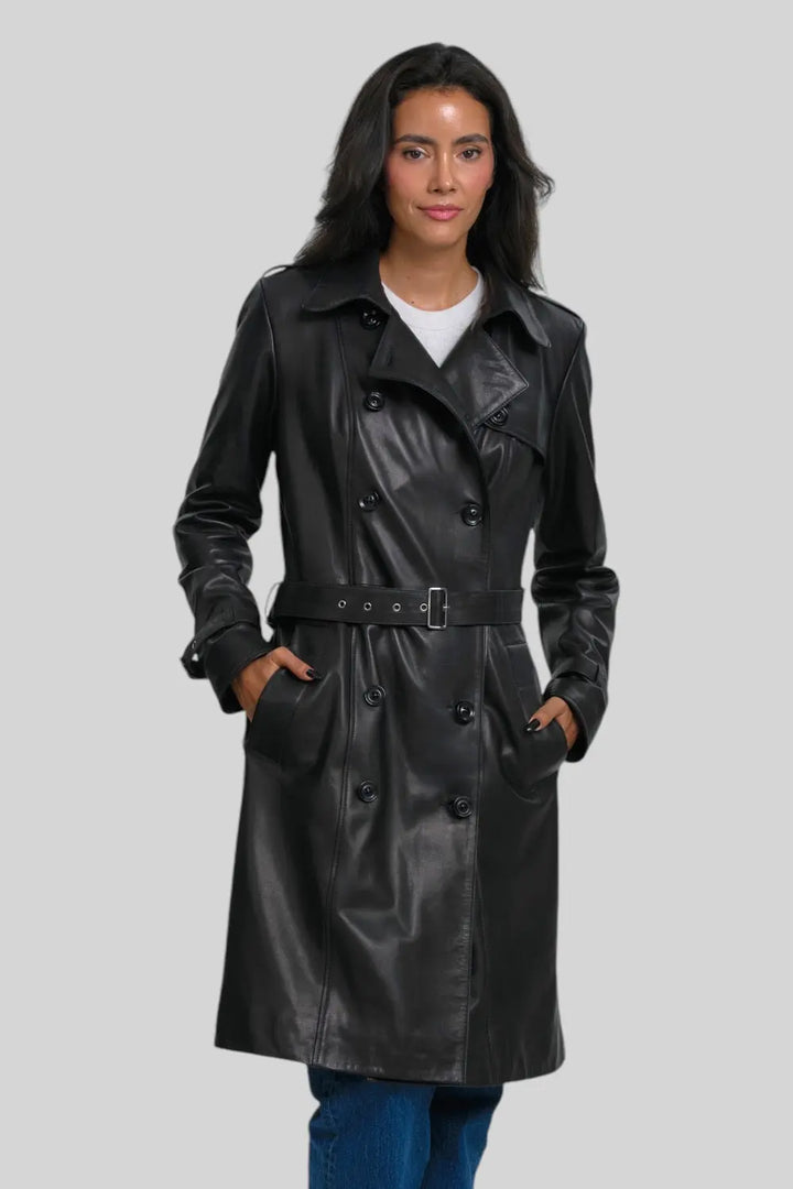 Juliette Nappa Leather Coat Spellezo