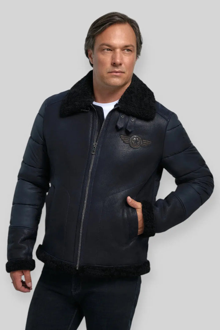 Antonio Sheepskin B-3 Bomber Jacket Spellezo