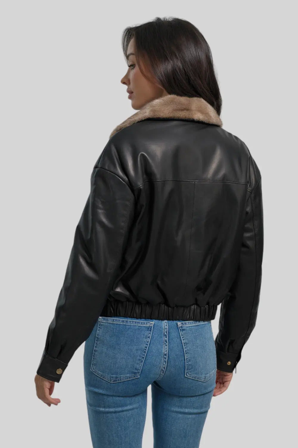 Sophie Classic Leather Bomber Spellezo