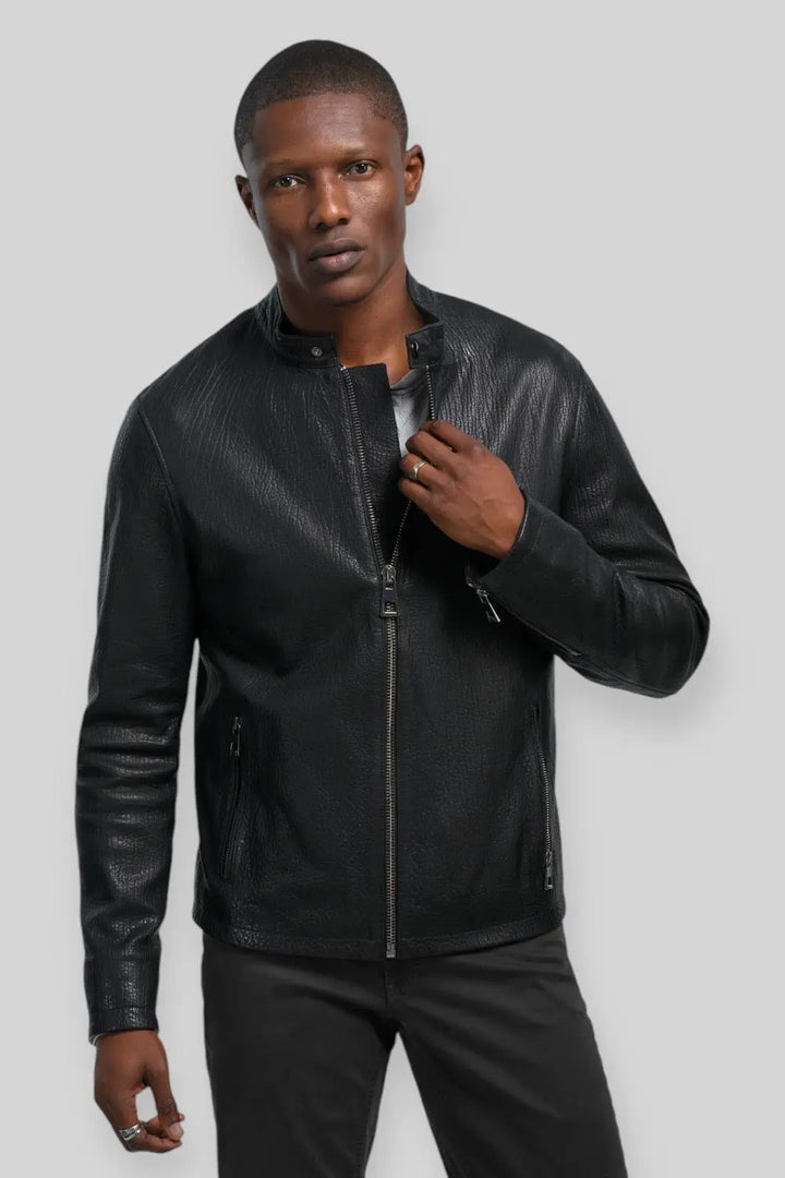 Alessandro Leather Utility Jacket Spellezo