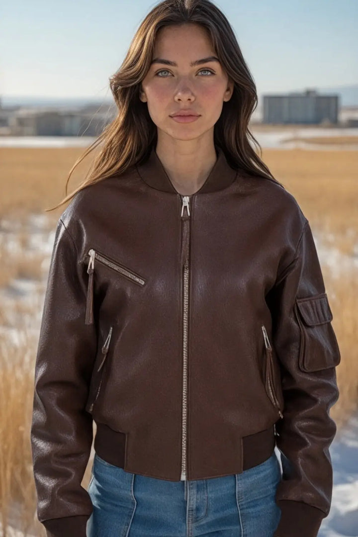 Noemi Leather B-3 Bomber Spellezo