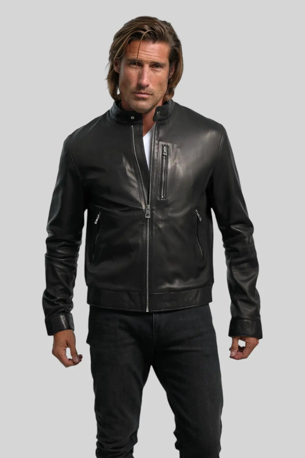 Pietro Leather Utility Jacket Spellezo