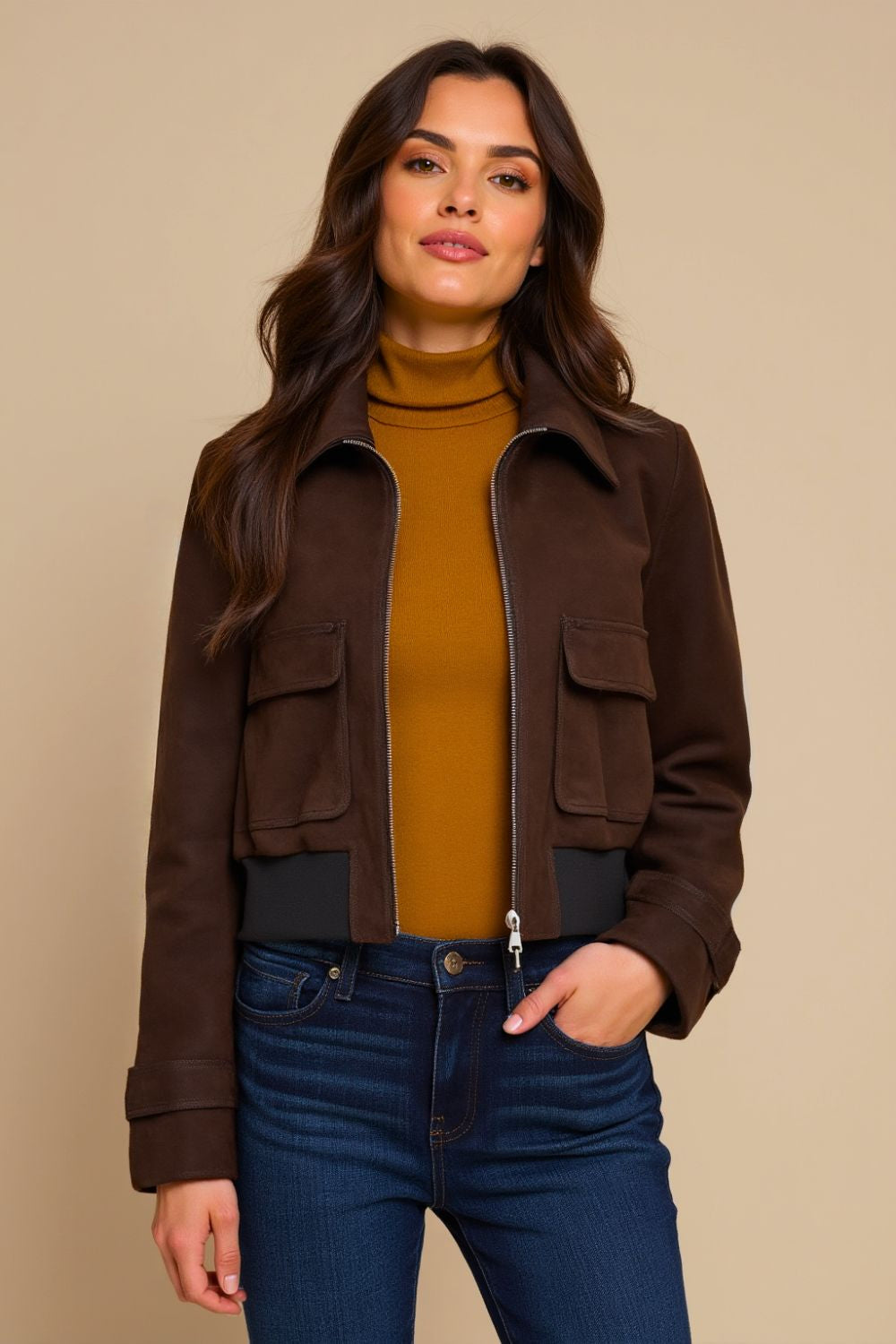 Estela Suede Women Jacket