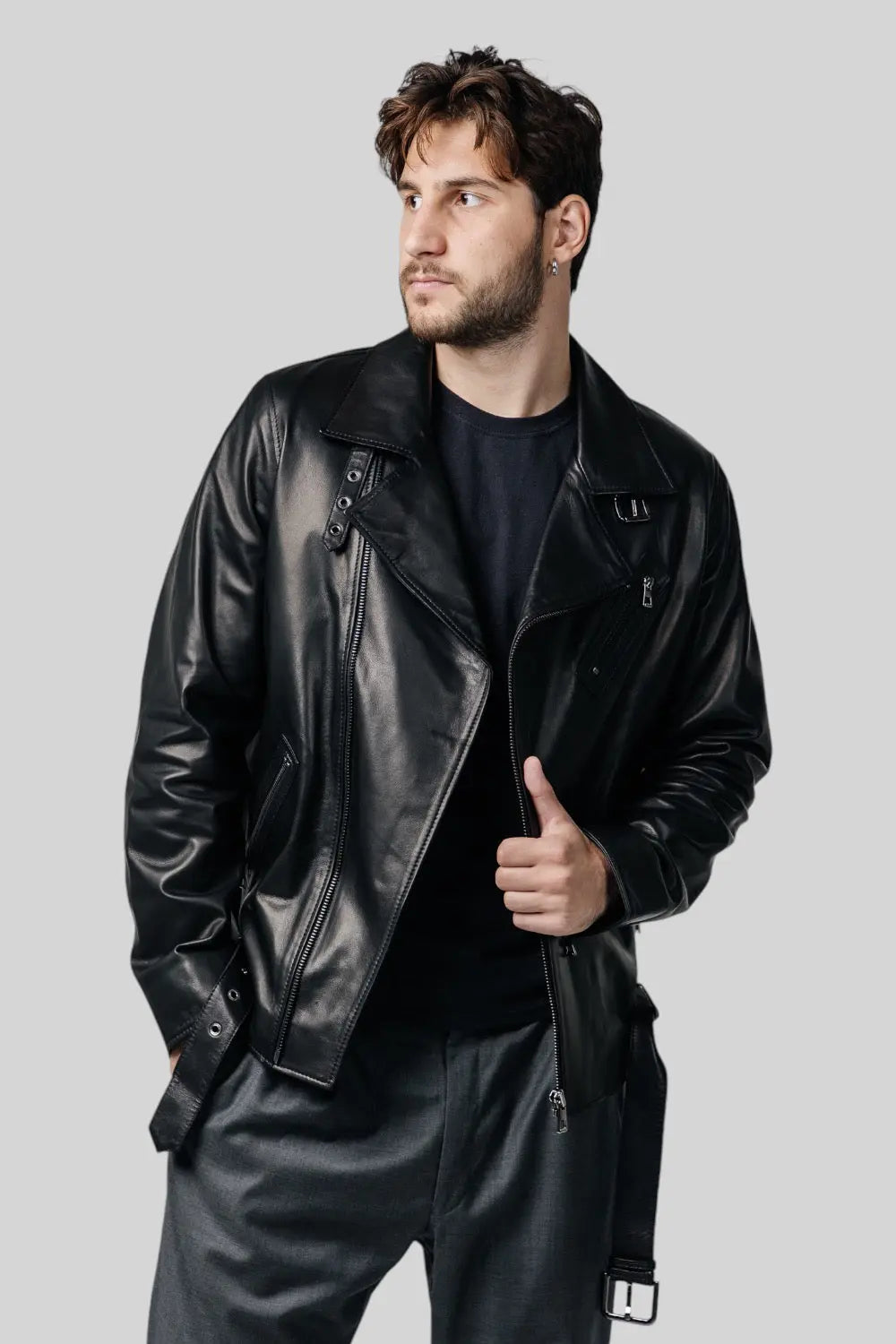 Arturo Leather Moto Jacket Spellezo