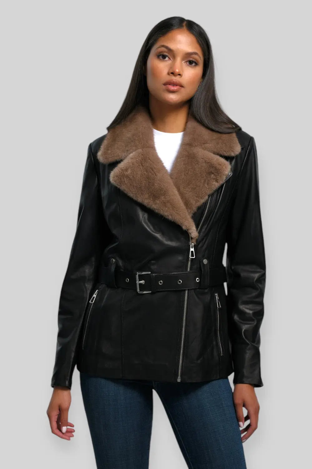 Elda Classic Leather Jacket Spellezo