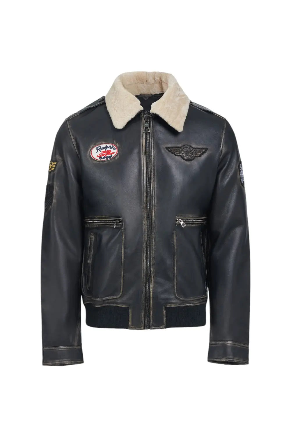 Luigi Shearling Aviator Jacket Spellezo