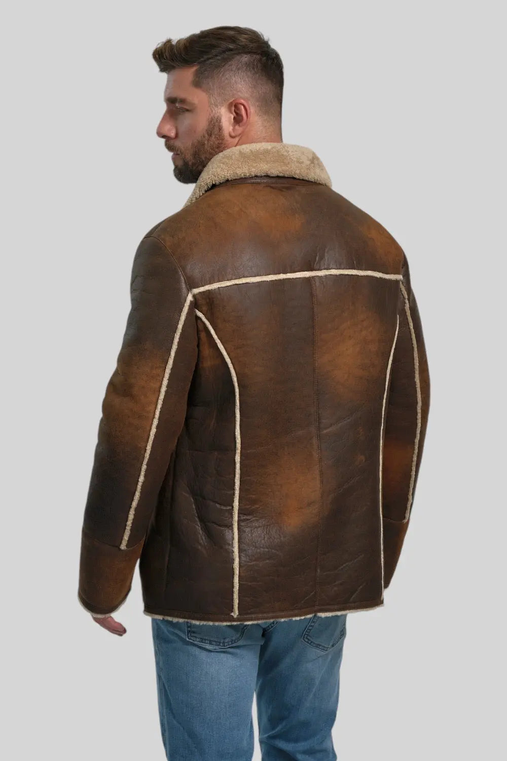 Tullio Sheepskin Leather Ranch Coat Spellezo