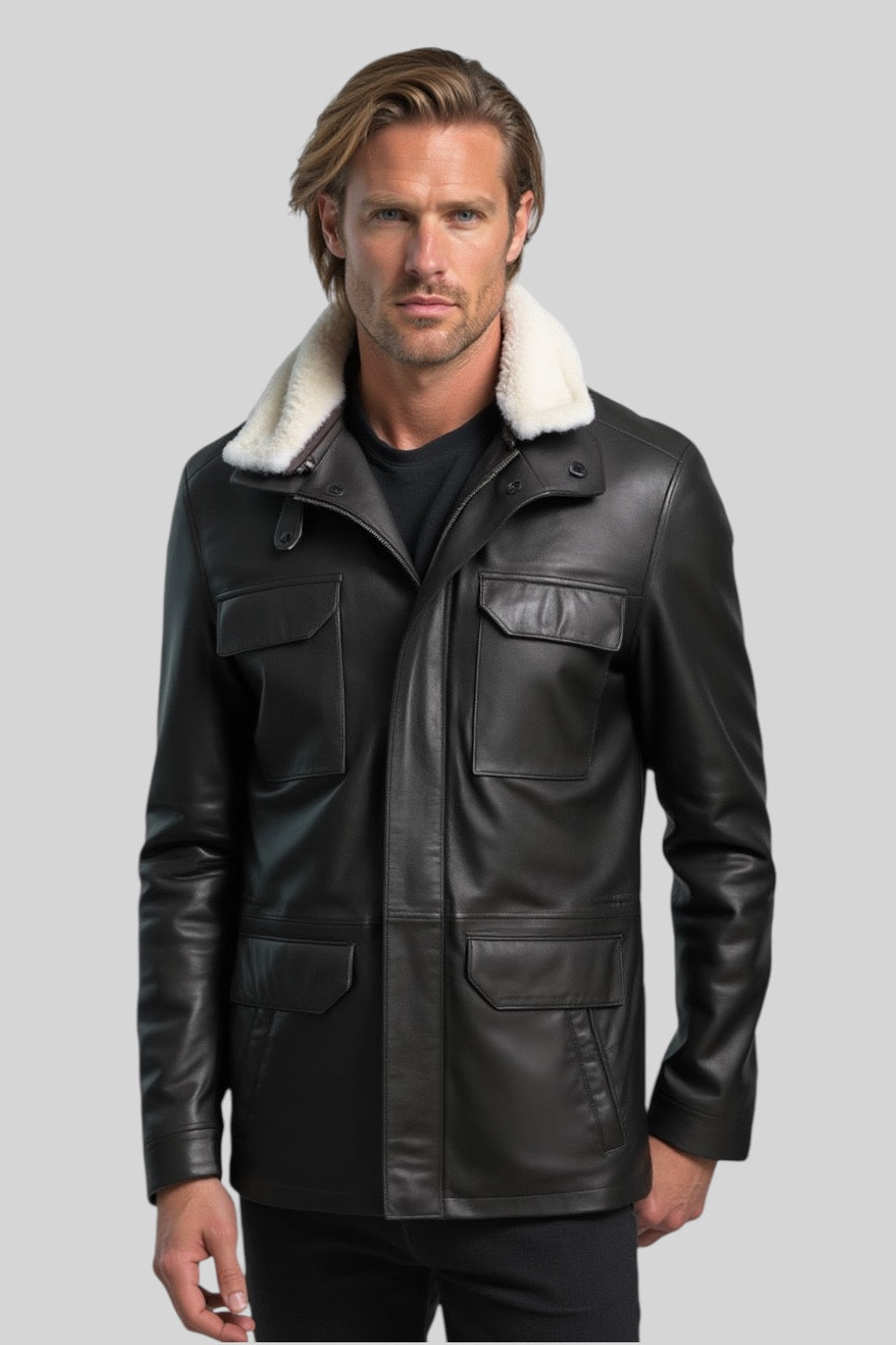 Salvatore Sheepskin Leather Jacket