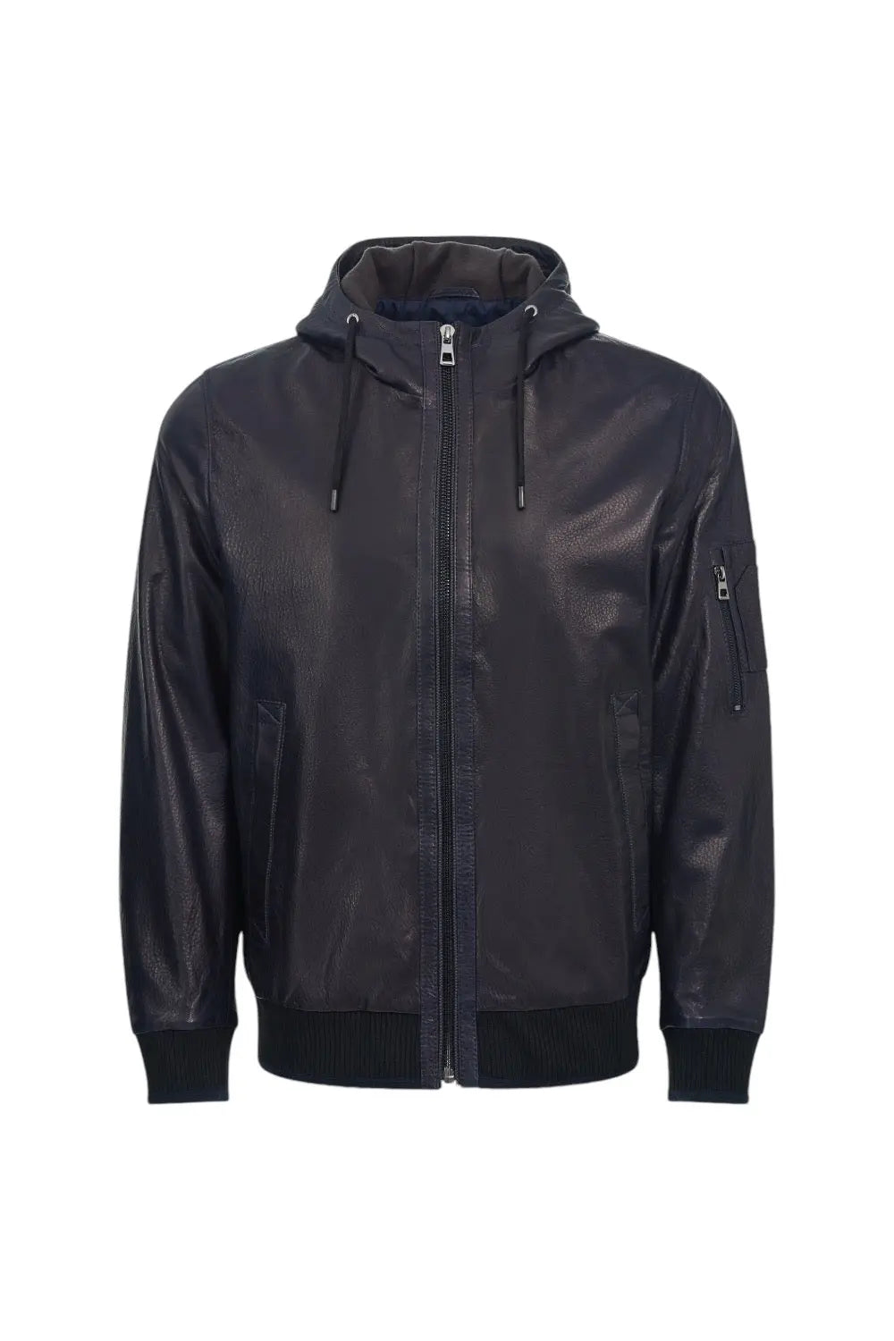 Rino Hooded Leather Jacket Spellezo