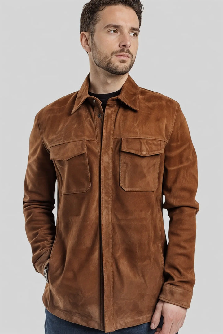 Mario Suede Leather Jacket Spellezo