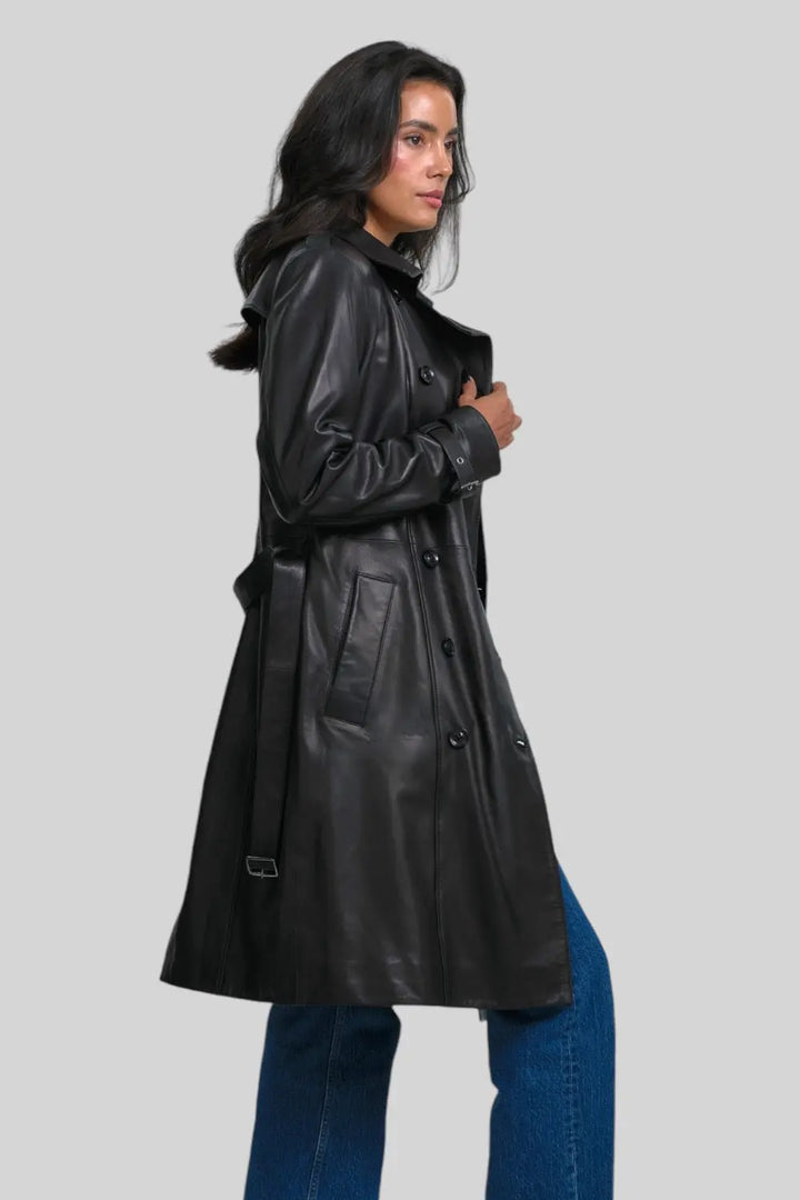 Juliette Nappa Leather Coat Spellezo