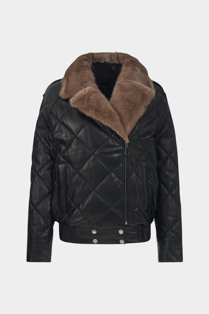Viviana Quilted Leather Jacket