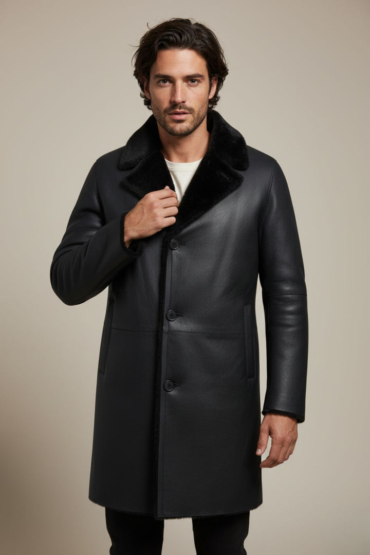 Flavio Sheepskin Leather Coat