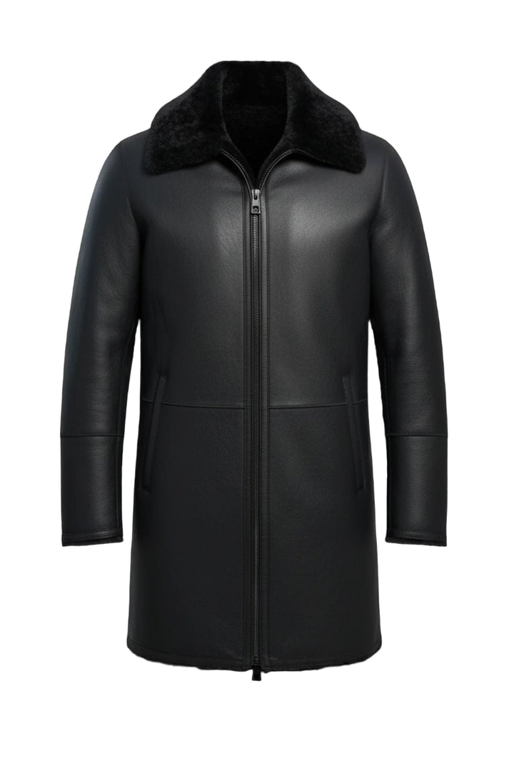 Domenico Sheepskin Leather Coat