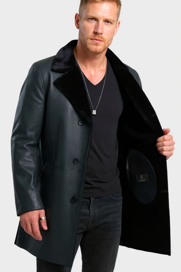 Flavio Classic Sheepskin Leather Coat