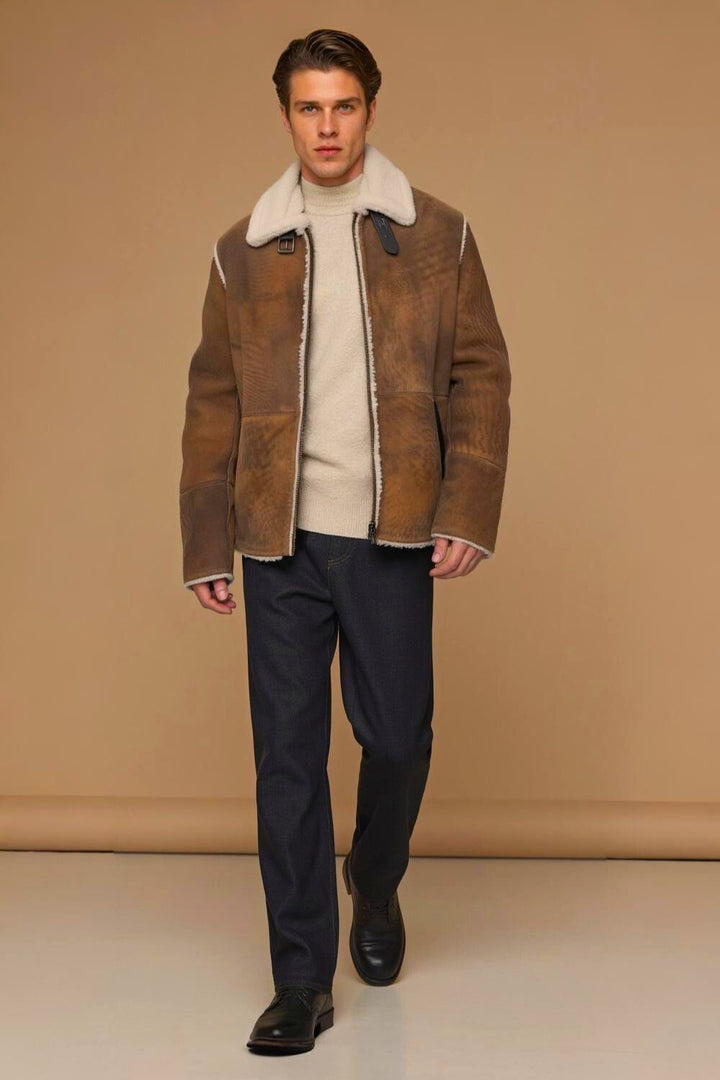 Nello Sheepskin Leather Ranch Jacket