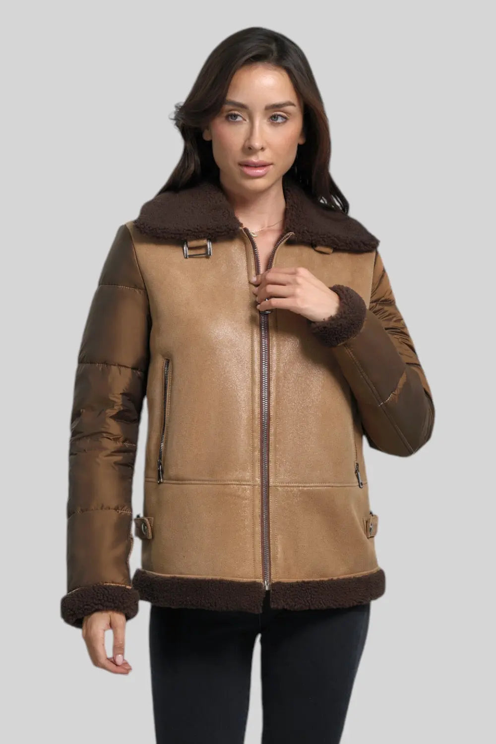 Martina Sheepskin B-3 Bomber Jacket Spellezo