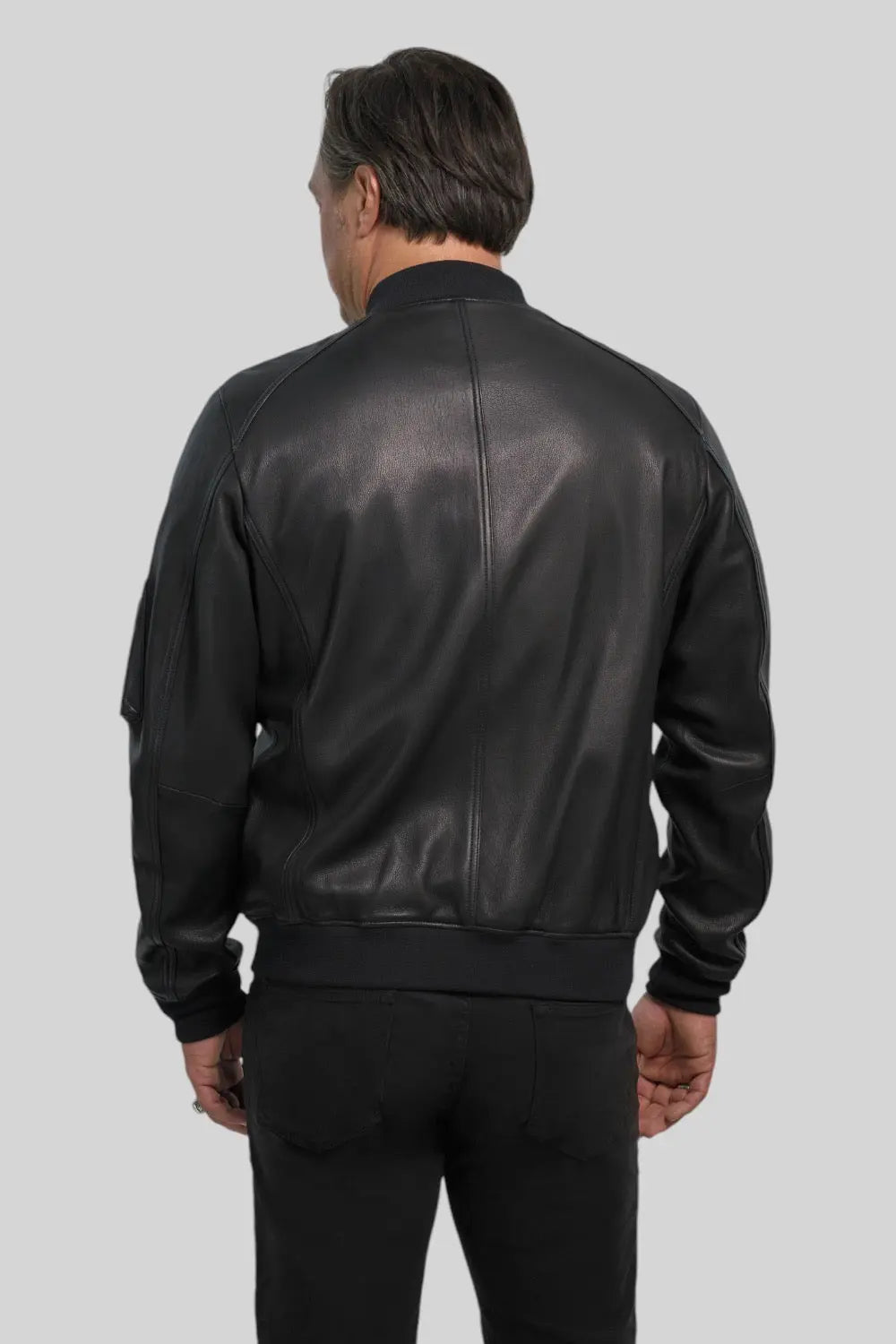 Valentino Leather Bomber Jacket Spellezo