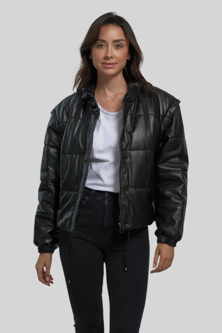 Livia Classic Leather Bomber Spellezo