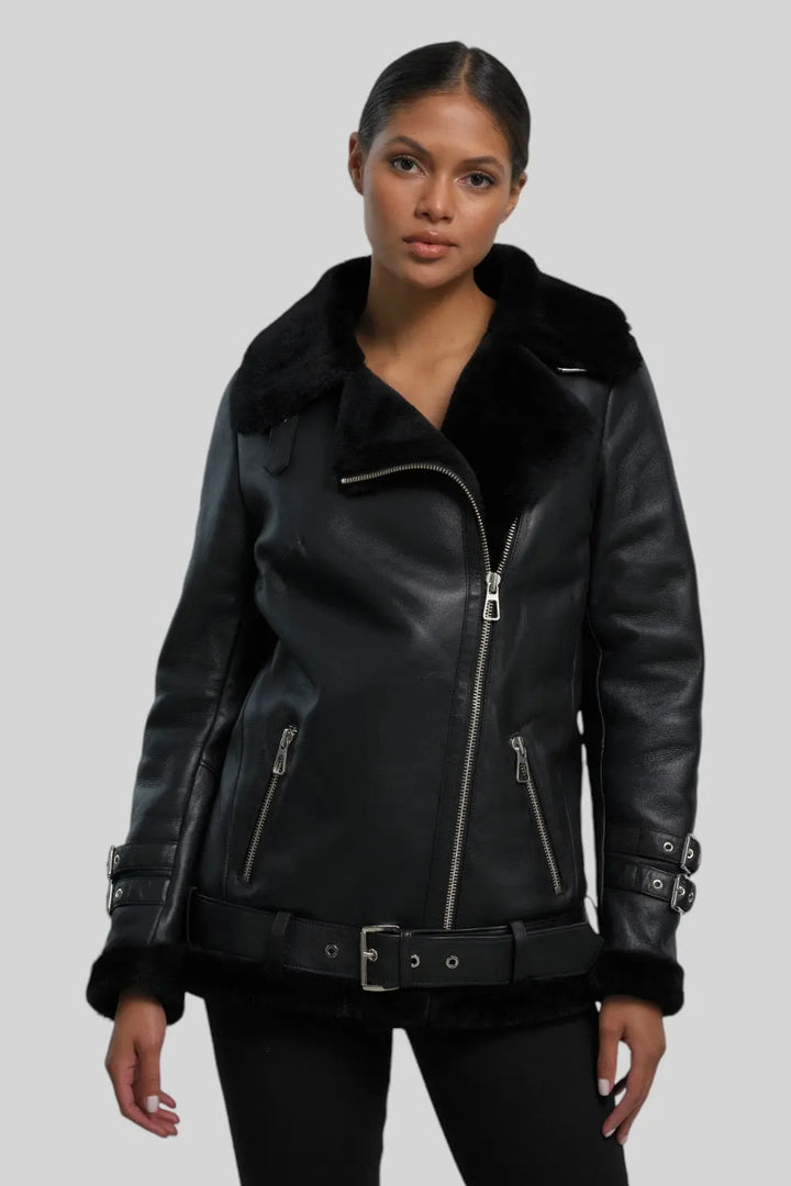 Giulia Sheepskin B-3 Jacket Spellezo