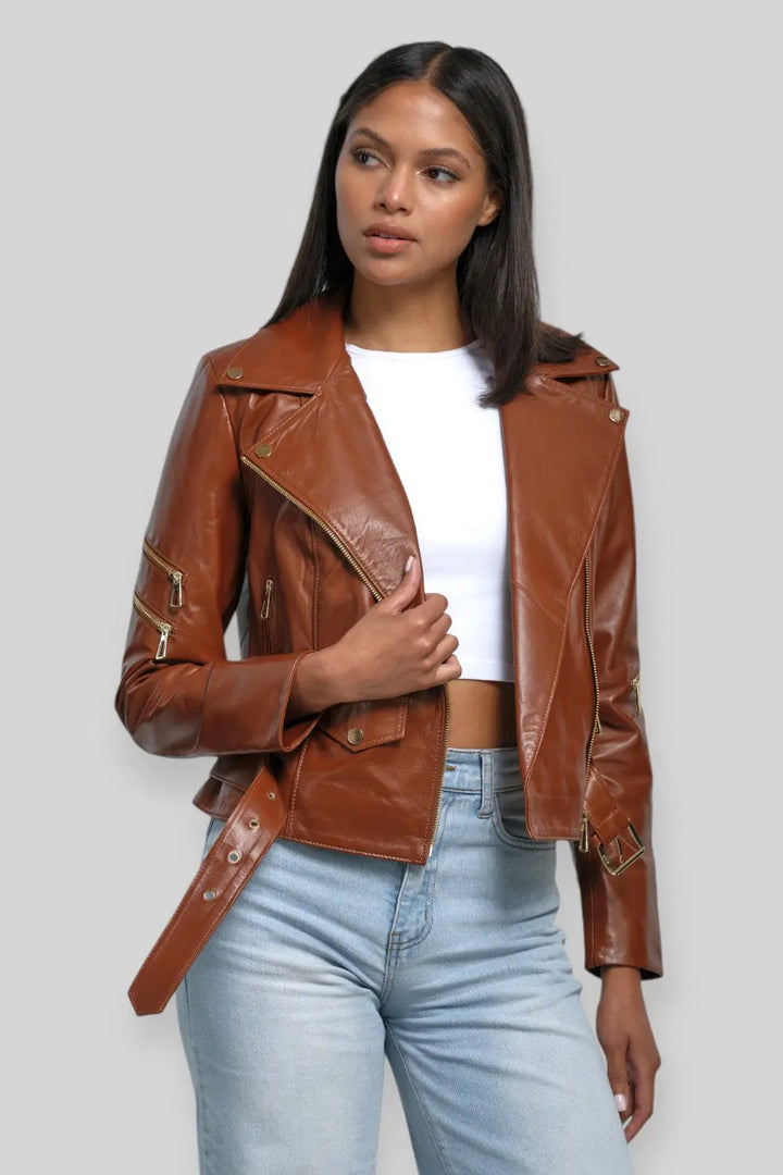 Amélie Leather Rider Jacket Spellezo