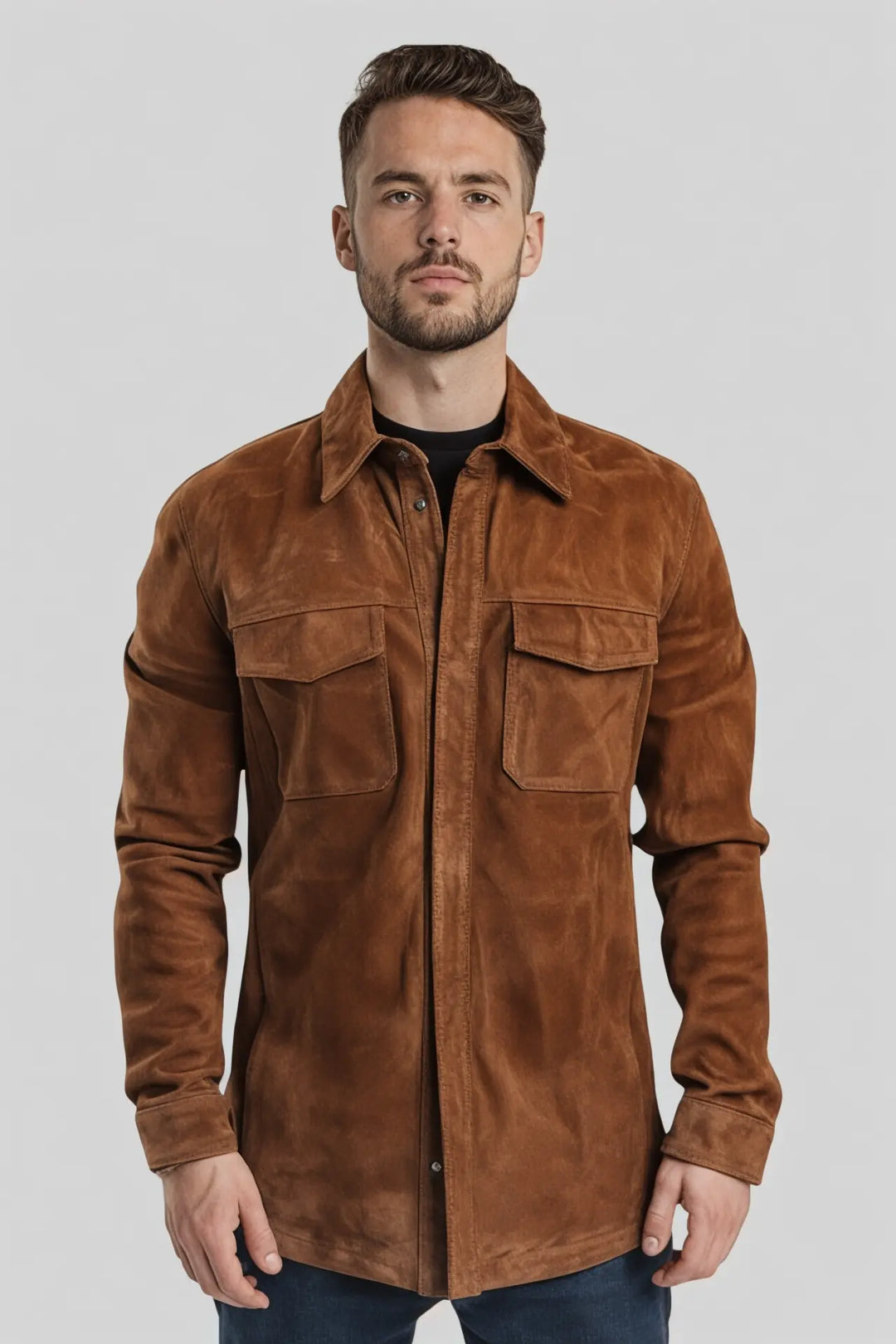 Mario Suede Leather Jacket Spellezo