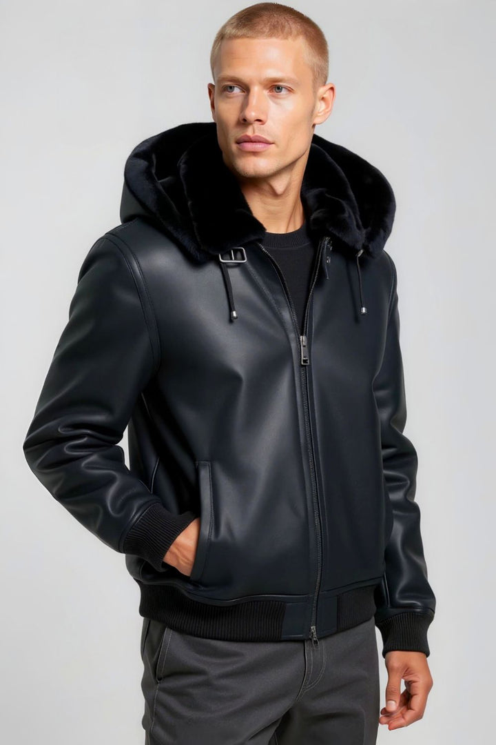 Giuliano Hooded Sheepskin Jacket