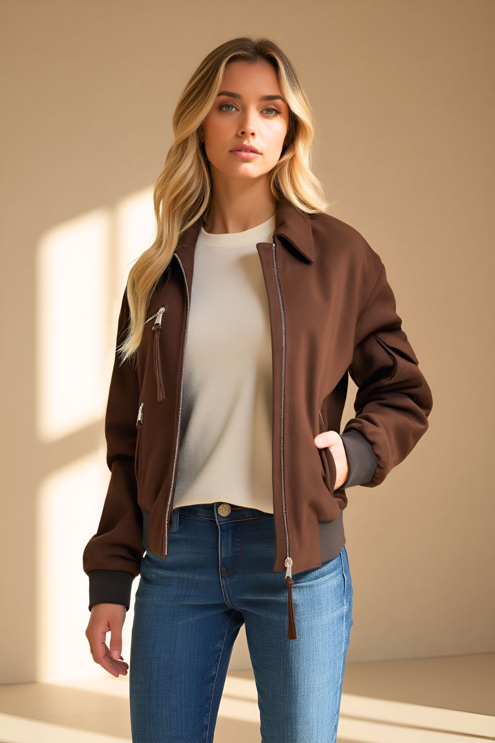 Carmen Suede B-3 Bomber
