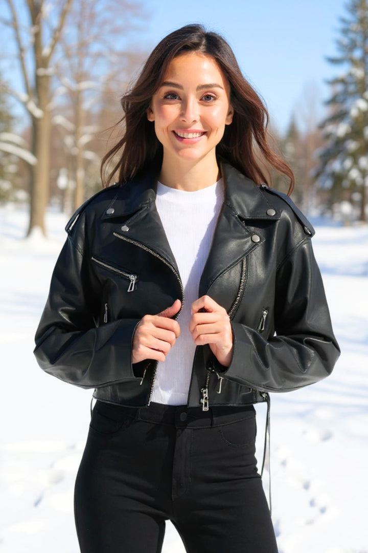 Lara Leather Moto Jacket