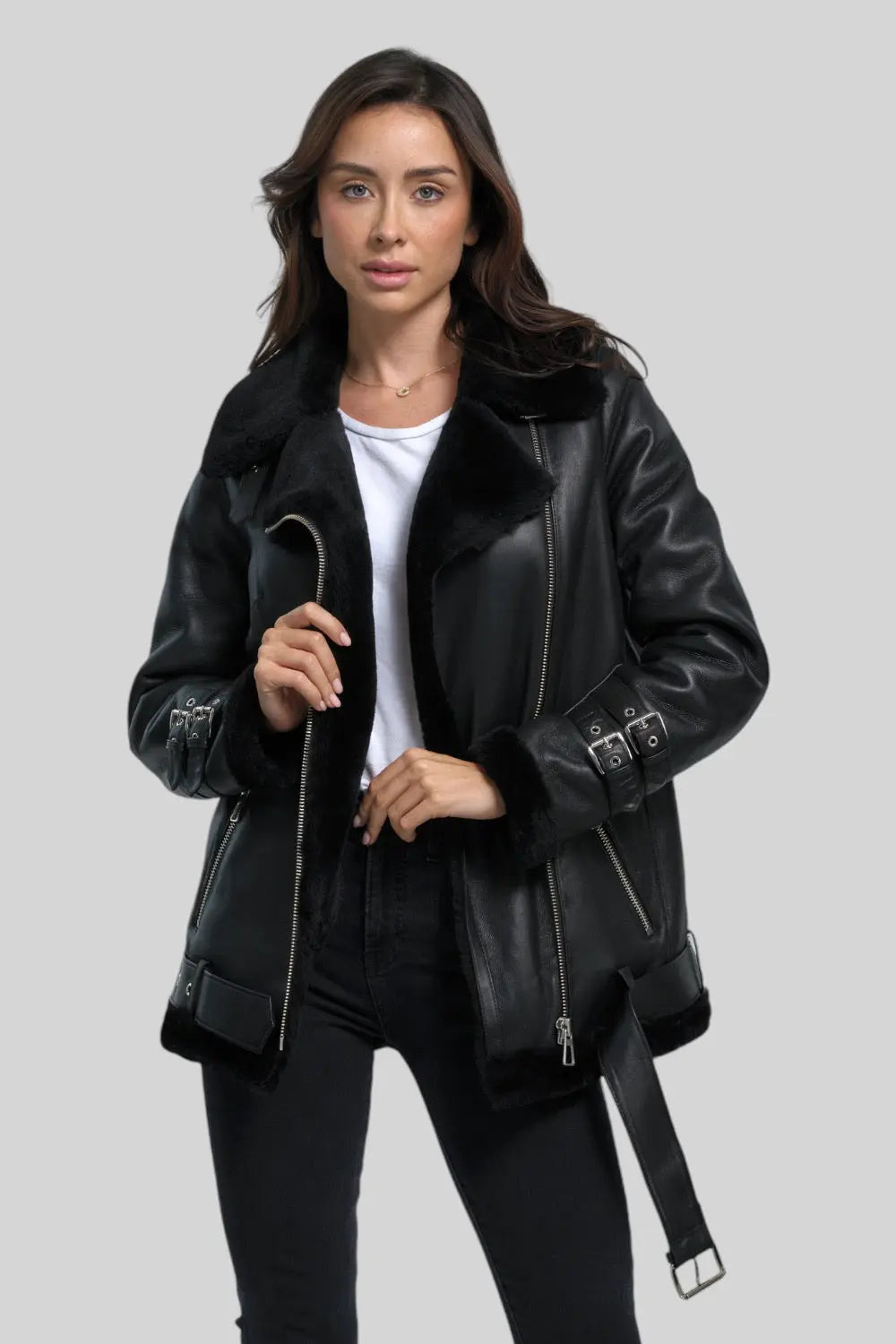 Giulia Sheepskin B-3 Jacket Spellezo