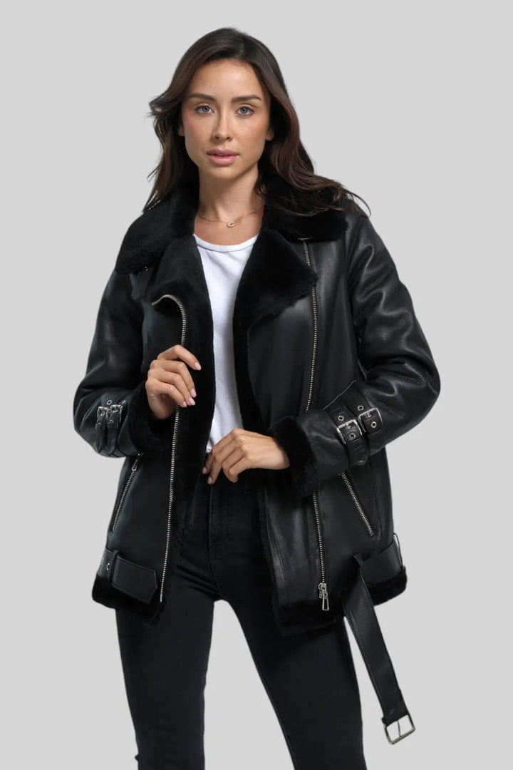 Giulia Sheepskin B-3 Jacket Spellezo