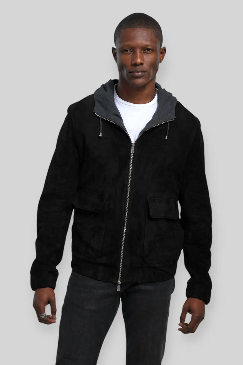 Enzo Suede Leather Jacket Spellezo