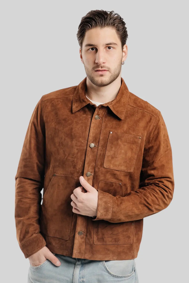 Tiago Suede Leather Jacket Spellezo