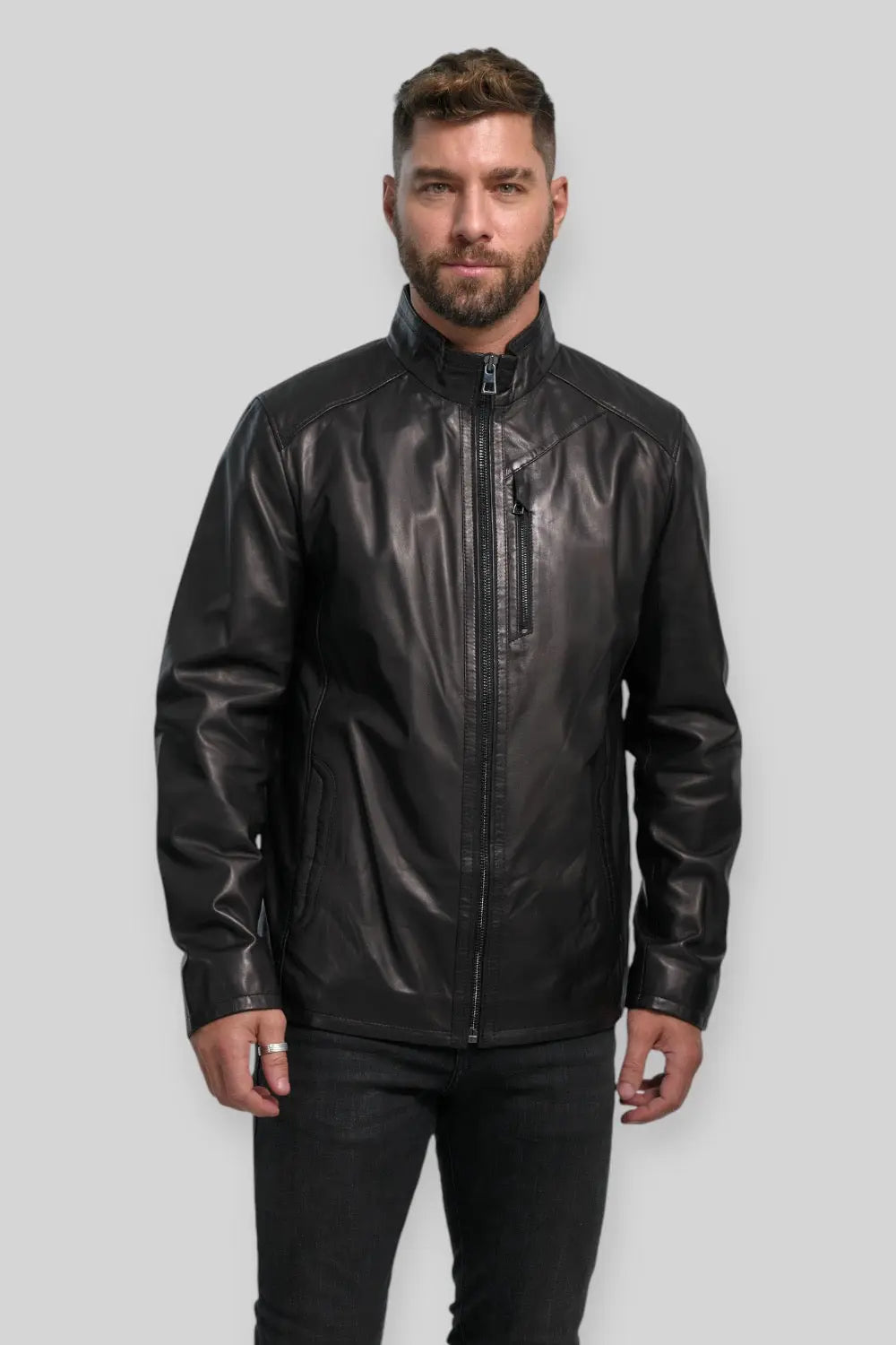 Alberto Leather Utility Jacket Spellezo