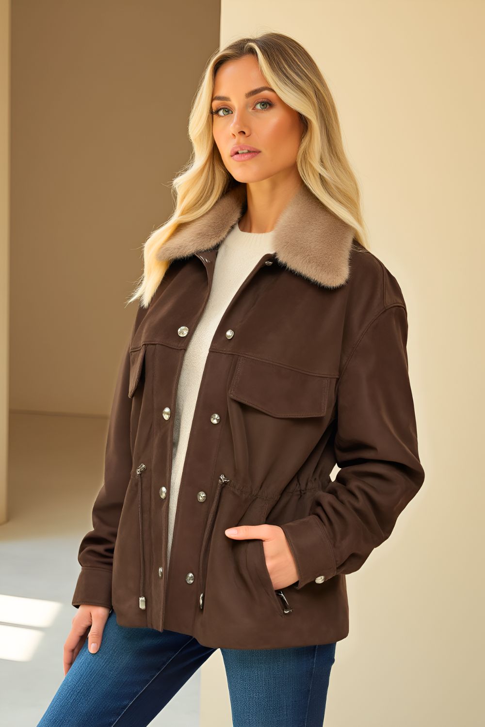 Inés Suede Women Jacket