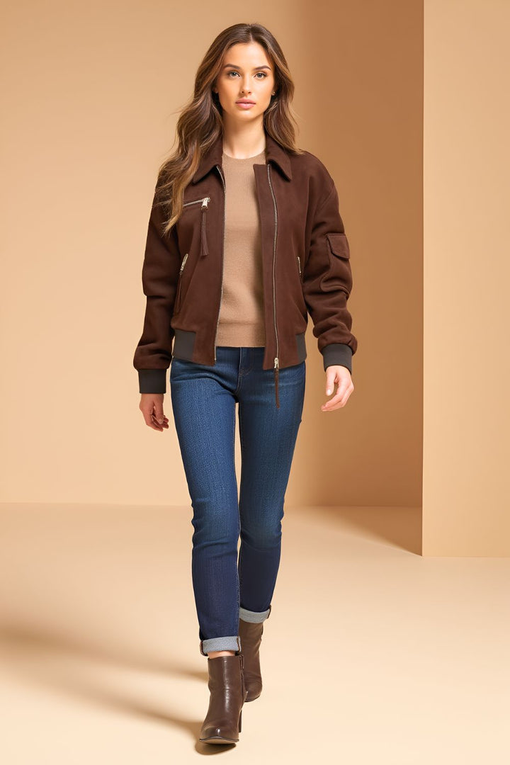 Carmen Suede B-3 Bomber