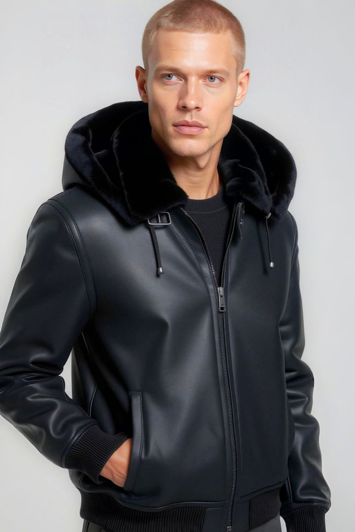 Giuliano Hooded Sheepskin Jacket