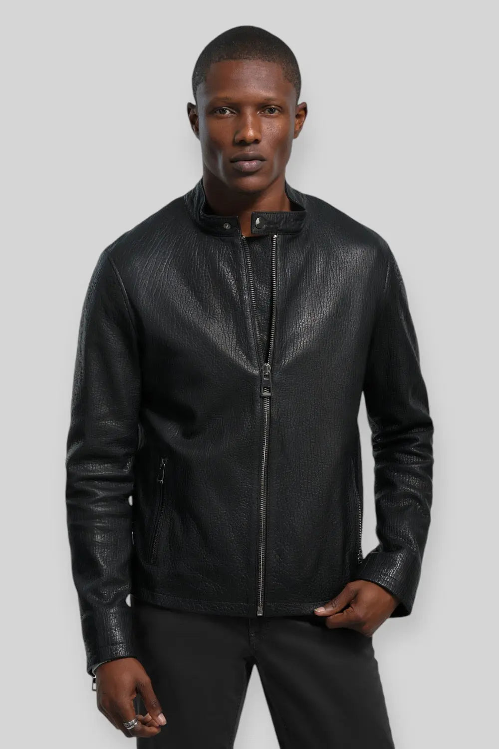 Alessandro Leather Utility Jacket Spellezo