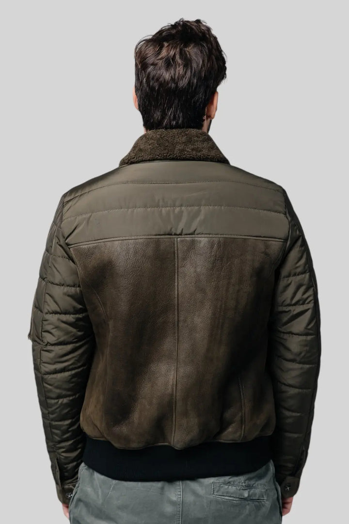 Lorenzo Sheepskin B-3 Bomber Jacket Spellezo