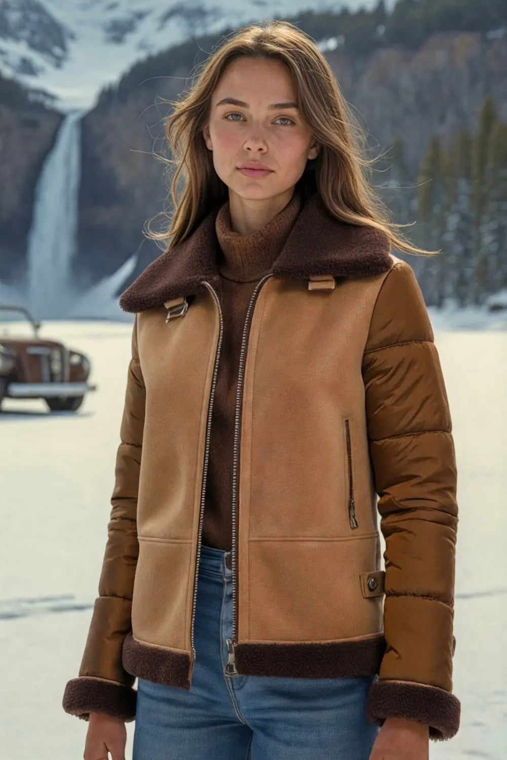 Martina Sheepskin B-3 Bomber Jacket Spellezo