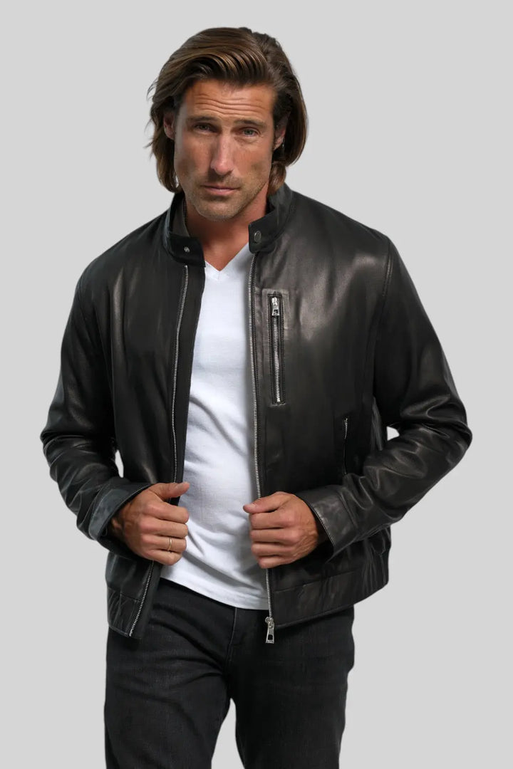 Pietro Leather Utility Jacket Spellezo