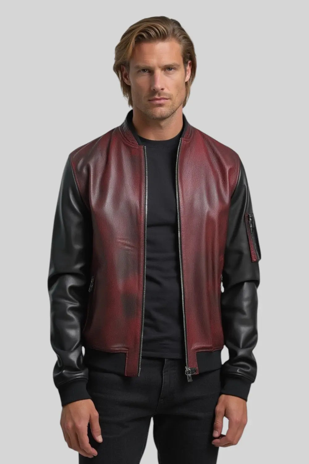 Gianni Leather Bomber Jacket Spellezo