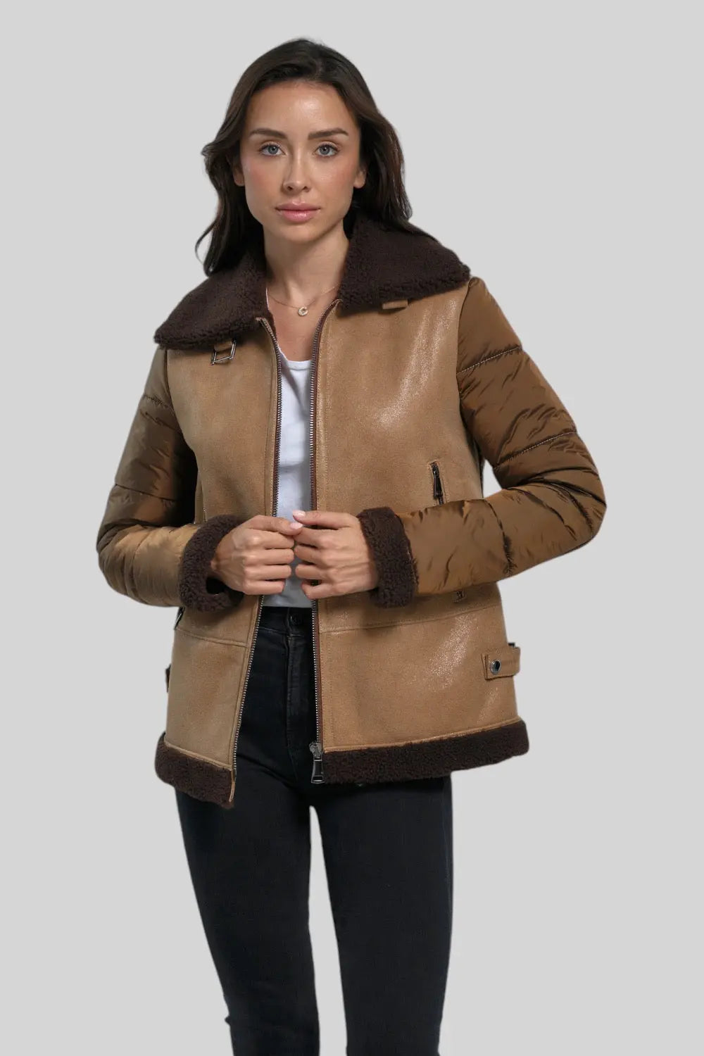 Martina Sheepskin B-3 Bomber Jacket Spellezo