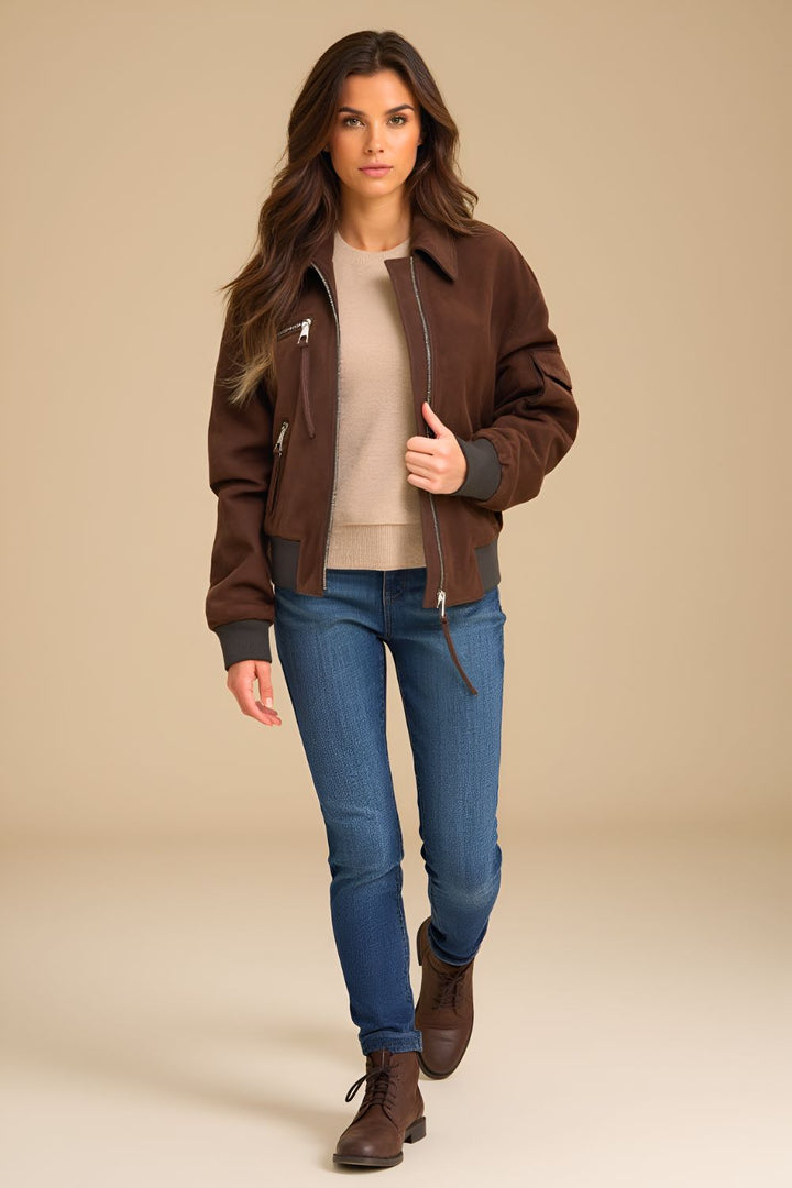 Carmen Suede B-3 Bomber