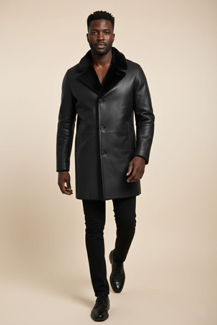 Flavio Sheepskin Leather Coat