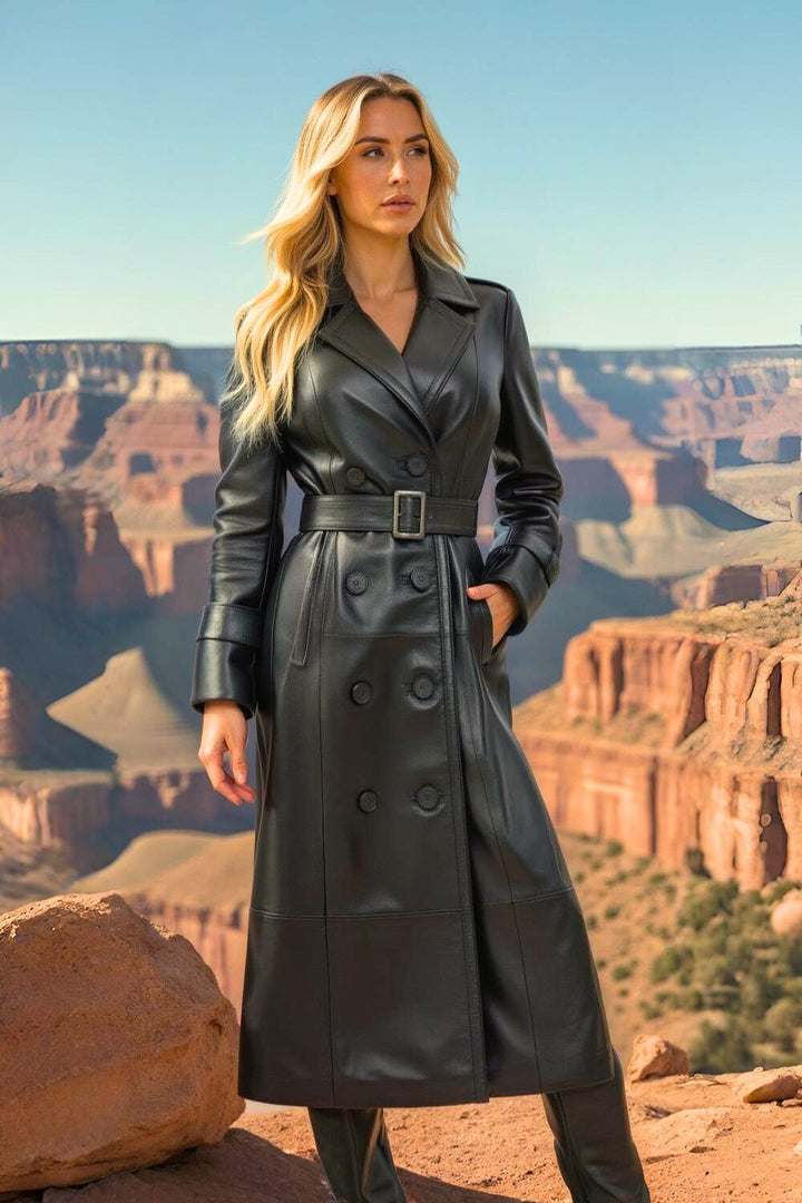 Beatriz Nappa Leather Trench Coat