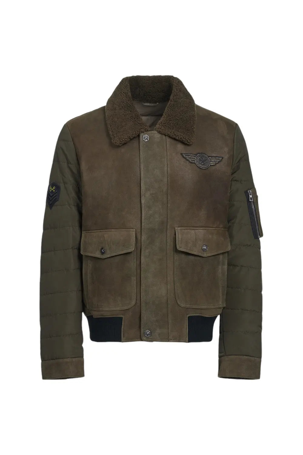 Lorenzo Sheepskin B-3 Bomber Jacket Spellezo