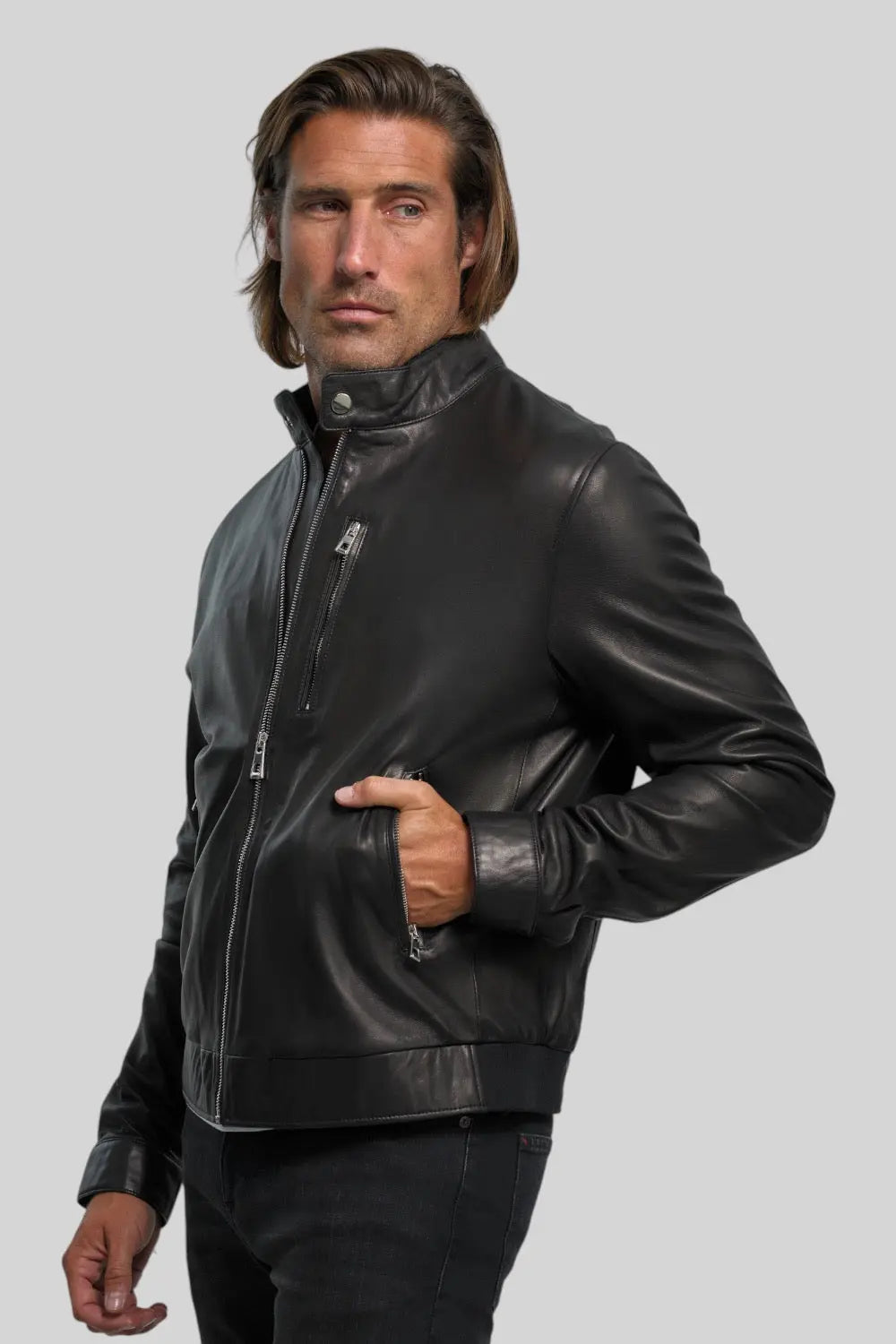 Pietro Leather Utility Jacket Spellezo